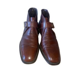 Cherry Brown Nunn Bush Leather Buckle Men's Dress Shoes 9B